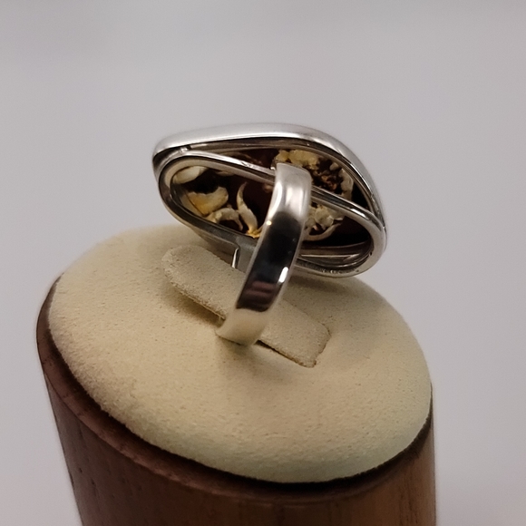 Baltic Amber and sterling silver ring - Picture 5 of 5